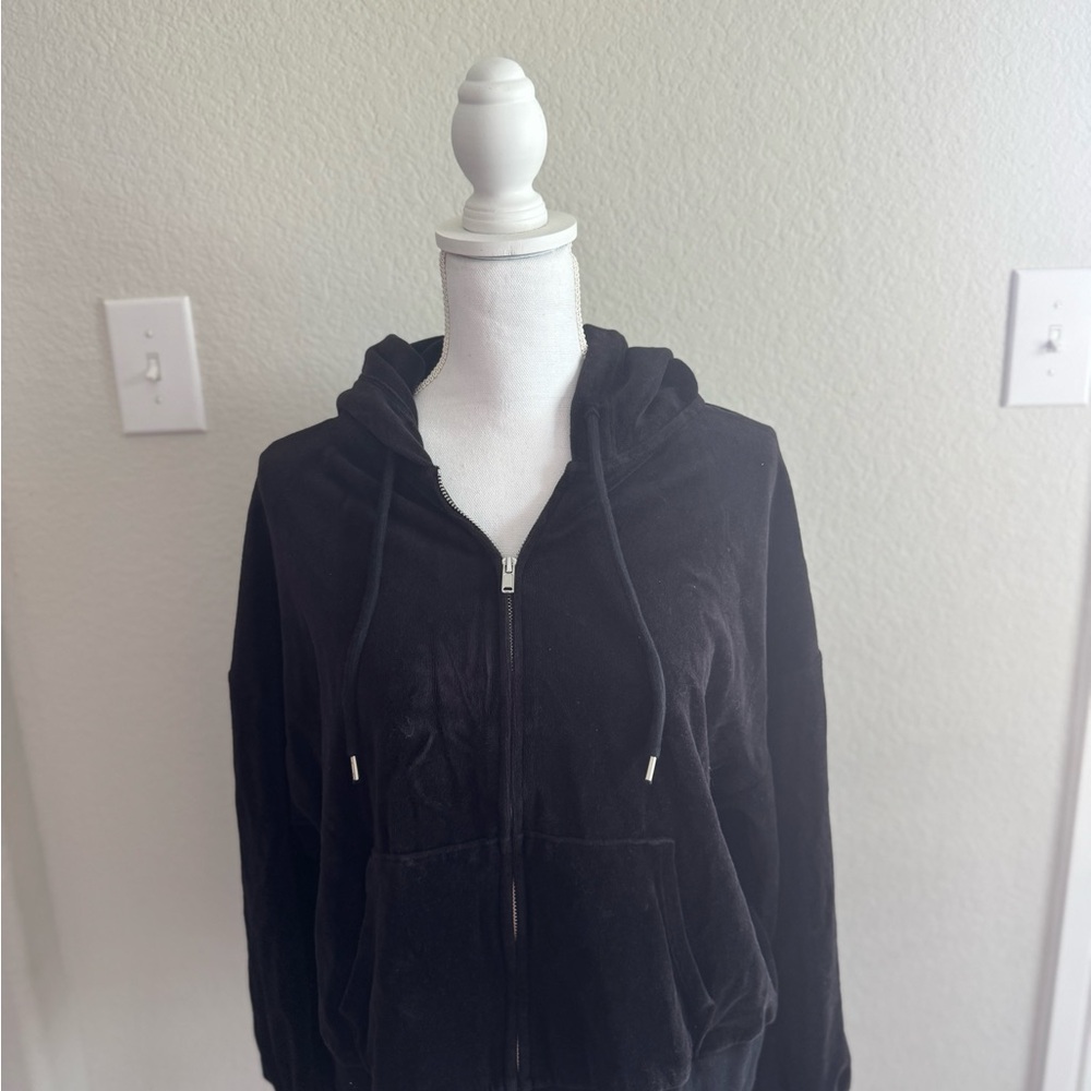 GAP Velour Black Women's Hoodie Jacket